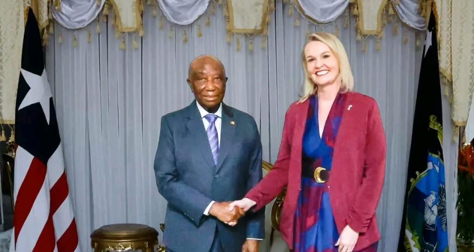 President Boakai Receives New U.S. Chargé d'Affaires Kristin Gilmore, ~ Eyes Broader Bilateral Cooperation with the U.S.A.