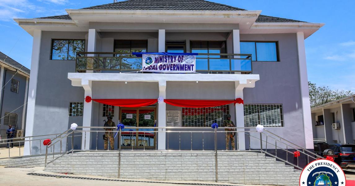Newly constructed Joseph Nyuma Boakai Decentralization Building. Photo credit: Executive mansion