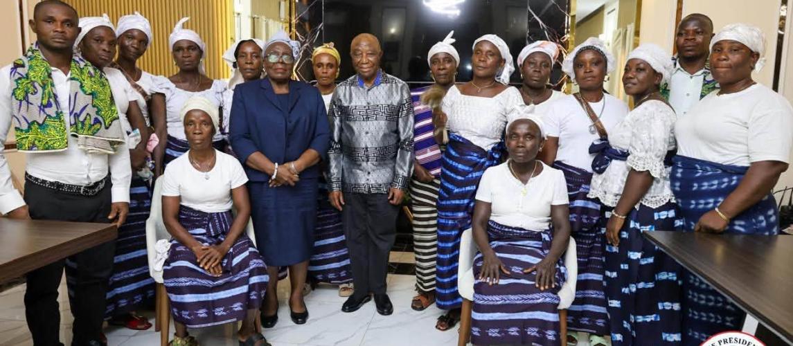 Maryland Women Pay Courtesy Visit, Honor President Boakai for Development Gains