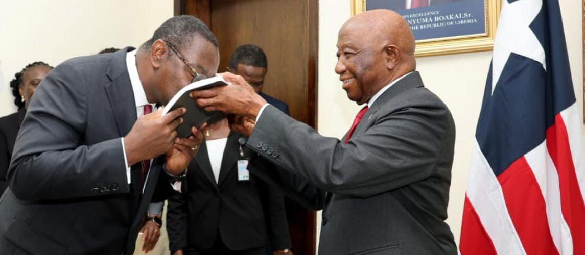 President Boakai commissioned new Justice Minister 