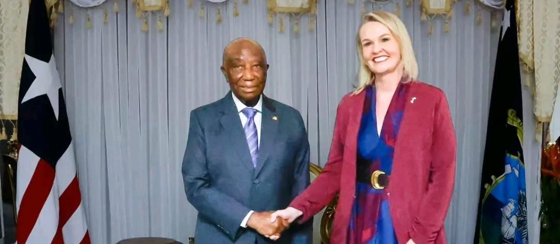 President Boakai Receives New U.S. Chargé d'Affaires Kristin Gilmore, ~ Eyes Broader Bilateral Cooperation with the U.S.A.