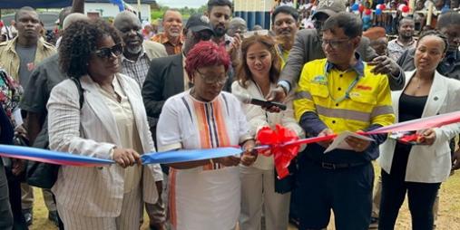 First Lady Kartumu  Boakai Dedicates Renovated Joseph G.N. Gbadyu Public School in Neekreen Township, Grand Bassa County