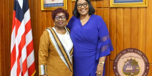 H. E. Mrs. Boakai assures Health Minister Dr. Kpoto of her partnership in addressing health challenges facing the health system.