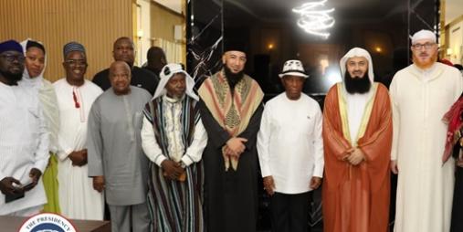 Mufti Ismael Menk and Delegation Pay Courtesy Visit to President Joseph Nyuma Boakai, 