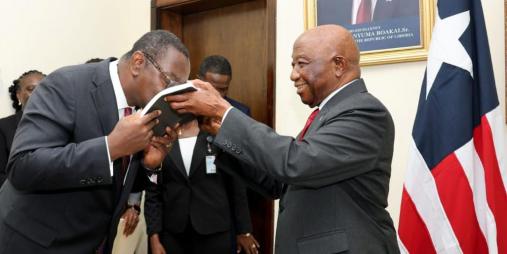 President Boakai commissioned new Justice Minister 