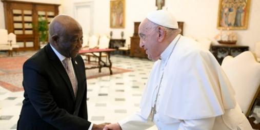 President Boakai Meets with His Holiness Pope Francis in the Vatican