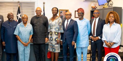 Bloom Bank Africa Board Members Pay Courtesy Visit to President Boakai